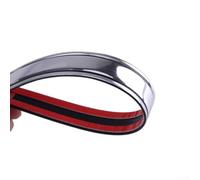 babominimer Coperture protettive cromate per paraurti auto, 4 pezzi, adesivi antigraffio per protezione anteriore e posteriore, finiture in gomma flessibile con forte, colore argento, 23 x 405 mm