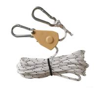 babominimer Corda antivento in nylon per puleggia da 4 mm e 2 m, con regolatore, per tende da campeggio e tettoie, cachi/bianco/nero/rosso/arancione/verde/verde militare (B)