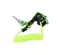 babominimer Cordino per fotocamera subacquea con corda elastica anti-smarrimento e clip in acciaio inossidabile 316 per la sicurezza della fotocamera subacquea, cavo estensibile fino a 1,4 m, (verde)