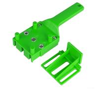 babominimer Dima rapida per tasselli in legno con guida per trapano da 6/8/10 mm per un allineamento accurato dei fori in falegnameria, compatibile con punte da trapano standard, verde