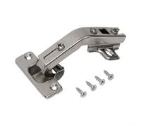 babominimer Easy Inst - Cerniera angolare a scomparsa a 135°, in acciaio laminato a freddo, finitura argentata, per armadi da cucina, armadi, librerie, mobili TV e porte di conservazione del vino