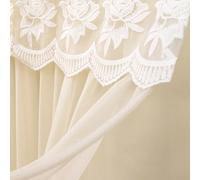 babominimer Elegante copertura antipolvere per termosifone, in tessuto traspirante con ricamo floreale, antipolvere e decorativo, struttura a doppio strato con laccio di sicurezza (160 cm)