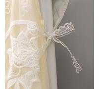 babominimer Elegante copertura antipolvere per termosifone, in tessuto traspirante con ricamo floreale, antipolvere e decorativo, struttura a doppio strato con laccio di sicurezza (150 cm)