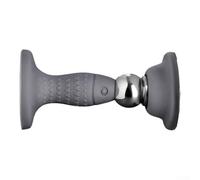 babominimer Fermaporta magnetico da pavimento, in silicone e acciaio inossidabile, anti-collisione, antivento, con forte base a ventosa magnetica, per bagno e camera da letto (grigio)