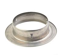 babominimer Flangia rotonda in acciaio inossidabile per tubo di ventilazione dell'aria, connettore a piastra per collegamento o parete, per condotto soffitto rosetta 70/80/100 mm (100 mm)
