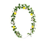 babominimer Ghirlanda artificiale di limoni in tessuto, 170-200 cm, pianta verde con limoni e fiori realistici per la decorazione del condotto dell'aria condizionata, perfetta per feste in giardino (A