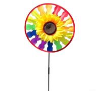 babominimer Girandola a vento, design a girasole, decorazione da giardino con ali rotanti, per cortile, balcone, per una facile installazione artistica in plastica