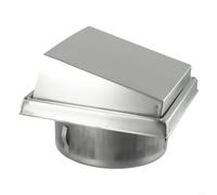 babominimer Griglia di sfiato dell'aria da parete in acciaio inossidabile 304 con valvola dell'aria regolabile per la ventilazione del bagno e della cucina, 125 mm o 150 mm (150 mm)