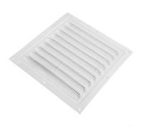 babominimer Griglia di sfiato in alluminio per aperture a parete o soffitto, presa d'aria quadrata in metallo per ventilazione condotto, uso interno o esterno, bianco, 150 mm, 200 mm, 250 mm