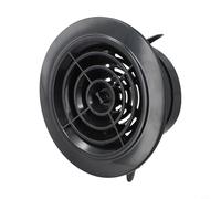 babominimer Griglia di ventilazione rotativa in ABS per soffitto, volume d'aria regolabile, copertura di ingresso e uscita, nera, 75 mm/100 mm/125 mm, per bagno, ufficio o casa (100 mm)