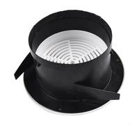 babominimer Griglia rotonda per bocchetta dell'aria, regolabile, in ABS, diffusore di ventilazione per montaggio a parete o a soffitto, controllo del flusso d'aria regolabile, rimovibile (125 mm)