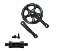 babominimer Guarnitura pieghevole a 48 denti, 170 mm, movimento centrale quadrato conico incluso, corona singola in lega con protezione catena, compatibile con velocità singola e (guarnitura + 118BB)