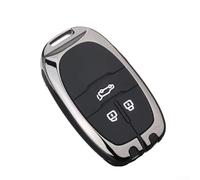 babominimer Guscio in lega di zinco per chiave telecomando LDV D90 a 3 pulsanti, con cintura e chiave per anello, finitura in metallo liscio, facile da installare utilizzando viti incluse (chiave non