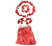 babominimer Hawaiian Fun Awaits Get the Kid's Colorful Dress Up Suit compreso un bel braccialetto floreale (rosso)