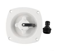 babominimer Ingresso dell'acqua con regolatore di pressione e valvola di ritegno per sistemi di approvvigionamento idrico per roulotte, camper e barche, 45 PSI, nero, bianco o cromato (bianco)