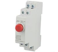 babominimer Interruttore a pulsante su guida DIN AC/DC 24 V rosso verde, controllo momentaneo di avvio e arresto modulare per quadri elettrici, per macchine CNC, scatole di distribuzione, officine
