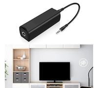 babominimer Isolatore acustico audio per sistemi stereo auto e casa, filtro audio da 3,5 mm con cavo, elimina il ronzio dall'alimentazione condivisa, nero compatto