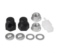babominimer Kit asse motore E-Hub con dadi di bloccaggio da 12 mm e 14 mm, rondelle di bloccaggio e copridadi, parti elettriche in acciaio al carbonio per un montaggio sicuro e (anteriore da 12 mm)