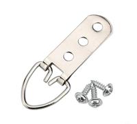 babominimer Kit di ganci resistenti con anello a D con viti in acciaio inossidabile, design a doppio foro per un montaggio sicuro a parete di cornici, opere d'arte, foto e tela, 10 o 50 (3 fori, 50