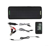 babominimer Kit pannello solare monocristallino portatile da 30 W 10 A con controller per camper, barca, campeggio, ricarica fuori rete, caricabatterie per auto con cavi e clip