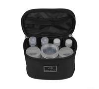 babominimer Kit per spezie da campeggio con set di barattoli portatili per condimenti e dispenser per condimenti, borsa in tessuto Oxford impermeabile, bottiglie trasparenti in PET per olio, aceto