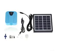 babominimer Kit pompa di ossigenazione ad energia solare con pannello solare e ricarica CC, aeratore per laghetto da 2 l/min, con pietra porosa, per laghetto o acquario all'aperto, silenzioso