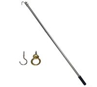 babominimer Kit sistema di tirata a scala in acciaio inox 304 con gancio per un facile accesso alla soffitta, include asta di prolunga fino a 101,6 cm