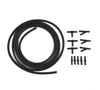 babominimer Kit tubo e connettore per lavavetri auto da 2 m con raccordo a T e splitter a Y, tubo di ricambio in gomma per riparazione ugelli vintage