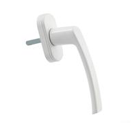 babominimer Maniglia a ghigliottina in alluminio per la casa, 145 x 30 mm, struttura in ferro zincato, bianca, per una facile installazione, compatibile con battente