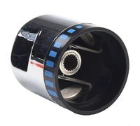 babominimer Maniglie termostatiche e on/off per miscelatore per vasca da bagno, finitura cromata a specchio, plastica ABS, include arresto per anello, vite senza testa e tappo terminale