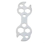 babominimer Mini chiave esagonale piatta in acciaio 10 in 1, chiave esagonale da 8-17 mm, strumento di riparazione compatto in acciaio per la regolazione e il fissaggio di componenti, mano multiuso