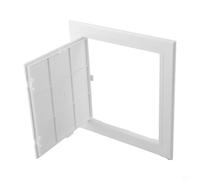 babominimer Pannello di ispezione in ABS bianco, per parete o soffitto, in plastica resistente, con finitura decorativa a basso profilo, facile da installare per residenziali (200 x 200 mm)