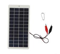 babominimer Pannello solare policristallino portatile da 10 W 12 V con clip, ad alta efficienza, tasso di conversione del 19,5%, design leggero per campeggio all'aperto, escursionismo, giardino