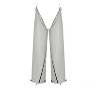 babominimer Pantaloni da pioggia impermeabili in nylon 20D con doppie cerniere laterali su tutta la lunghezza, attrezzatura leggera per escursionismo, campeggio e attività all'aperto, pressione