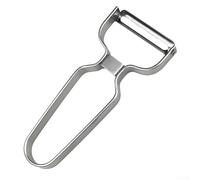 babominimer Pelaverdure e frutta in acciaio inox con lama seghettata o piatta a bocca larga, manico ergonomico antiscivolo per sbucciare e grattugiare patate senza sforzo, (Serrated S)