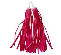 babominimer Per bambini per manubrio di bici stelle filanti nappe impugnature per bambini per bicicletta e scooter, 25 cm di lunghezza, decorazioni colorate con frange in poliestere rapido (rosso)