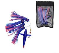 babominimer Per Feather Rig Bird Trolling Lure Daisy Chain per la pesca di grandi selvaggina con 150 mm di lunghezza e 210 g di peso per tonno, marlin, pesce vela (C4)