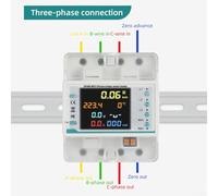babominimer per il tester WiFi 3 fasi di elettricità Monitor con protezione da sovratensioni 100A DIN Rail Power Meter Monitoraggio del consumo energetico