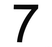 babominimer Per numeri civici galleggianti moderni da 20,3 cm, grande ombra nera, cartello per indirizzo per garage, cancello e decorazione da giardino (H)