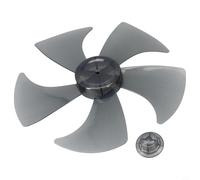babominimer Per pala del ventilatore in plastica da 35,5 cm con copertura per dado, 5 per design a foglia per piedistallo e ventilatori da scrivania, basso rumore e resistenza alla temperatura (nero