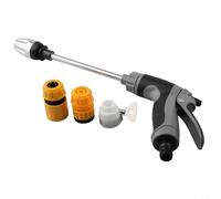 babominimer Per ugello turbo regolabile per tubo da giardino con diversi modelli di spruzzo, materiale zincato ispessito e comoda maniglia in gomma (A)