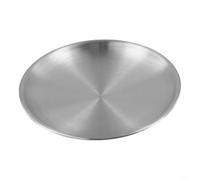 babominimer Piatti multiuso in acciaio inox per cena, pranzo e colazione con forma rotonda, realizzati per un uso duraturo e presentazioni eleganti (14 cm)