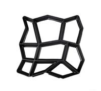 babominimer Pietre decorative per vialetto da giardino, vialetto e sentiero esterno, cemento riutilizzabile, 35 x 35 x 3,6 cm, lastra per pavimentazione in plastica nera, per fai da te