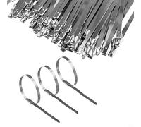 babominimer Plus 304 Acciaio Inox Marine Chiusura per Cravatte 6 Pollici Heavy Duty Metallo Tenda Avvolge Cavo Automotive Acciaio 100pcs Applicazioni Industriali