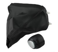 babominimer Pomello del cambio a 5 6 velocità con ghetta e base in ABS, ricambio per Saab 9-3 2003-2012 nero argento interno auto copertura cambio cambio (6 velocità + copertura)