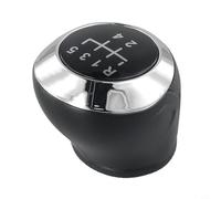 babominimer Pomello del cambio a 5 marce in pelle nera con cuciture nere, comodo e facile da installare, ricambio per Onix 2013-2020 (6 velocità)