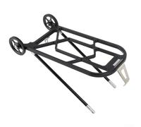 babominimer Portapacchi posteriore pieghevole in lega di alluminio CNC per bici e 3sixty United Trifold, supporto per carico ultraleggero con ruote da 60 mm (nero)