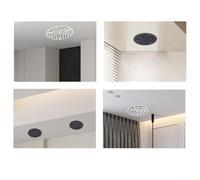 babominimer Presa d'aria rotonda regolabile per spazi moderni, presa d'aria fresca incorporata senza cornice con materiale ABS aggiornato, installazione invisibile a parete o soffitto di fascia alta f