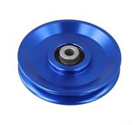 babominimer Puleggia in lega di alluminio da 85-114 mm per attrezzatura fitness con cavo con cuscinetto 6202RS, compatibile con barra per trazioni del telaio della porta (105 mm blu solido)