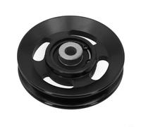 babominimer Puleggia in lega di alluminio da 85-114 mm per attrezzatura fitness con cavo con cuscinetto 6202RS, compatibile con barra per trazioni del telaio della porta (88 mm nero)